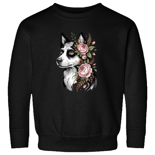 Boho Floral Dog Sweatshirts – Half Blooming Peonies.