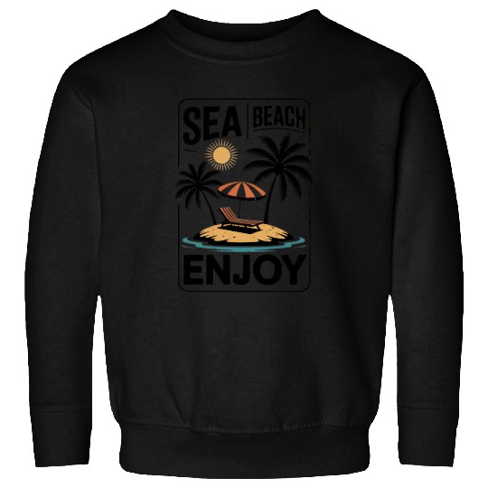 Beach Sunset Palm Island Graphic Sweatshirts