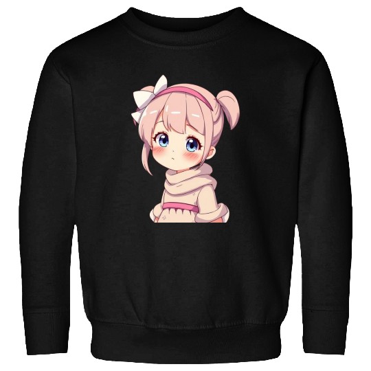 Kawaii Pastel Girl Illustration Sweatshirts