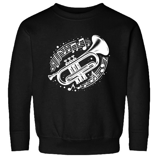 Trumpet Meets Musical Note Loud, Wild, Beautiful Sweatshirts