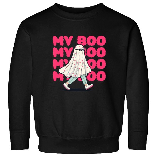 My Boo Cute Heart Ghost Retro Halloween Sweatshirts