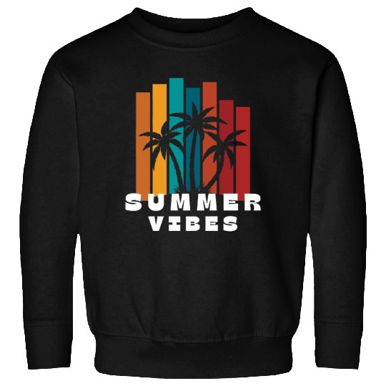 Sunset Palm Summer Vibes Design Sweatshirts