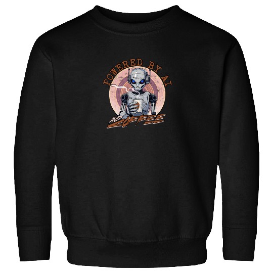Powered By AI And Coffee Tech Sweatshirts