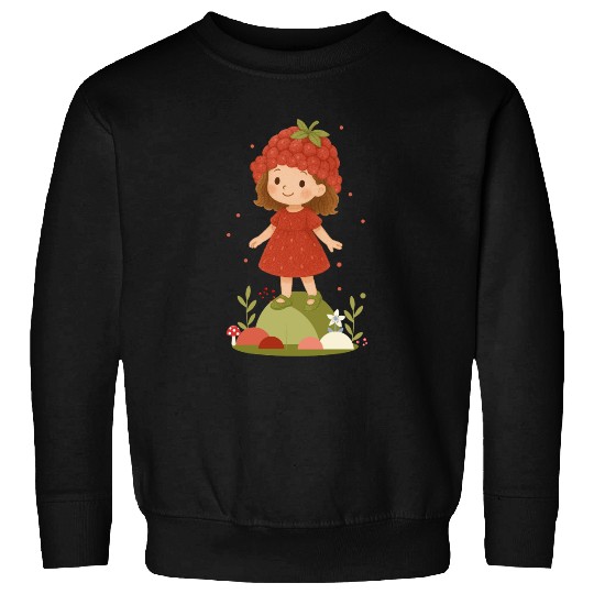 Cute Raspberry Girl Illustration Sweatshirts