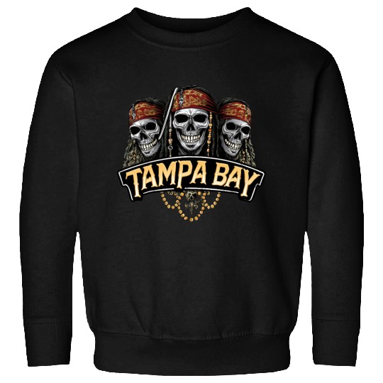 Pirate Skull with Tampa Bay Banner Sweatshirts