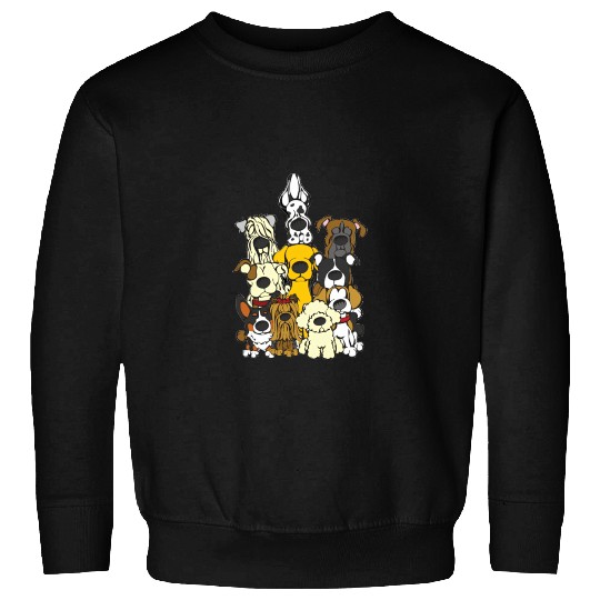 National Dog Day Sweatshirts: Cute Cartoon Dog Breeds