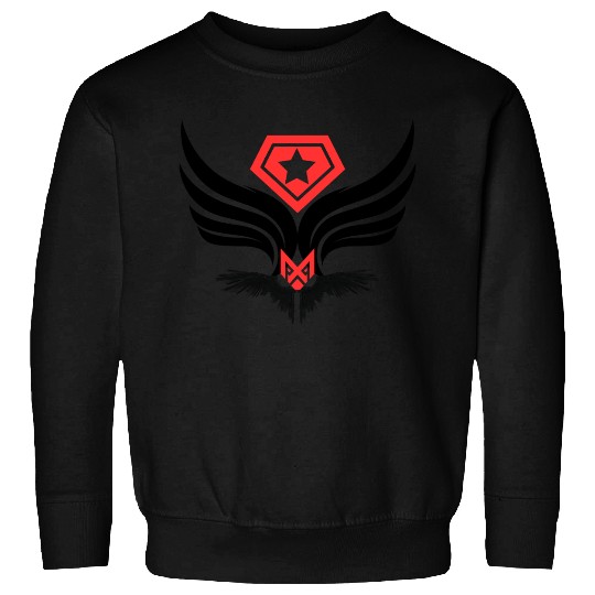 Bold Superhero Shield with Wings Design Sweatshirts