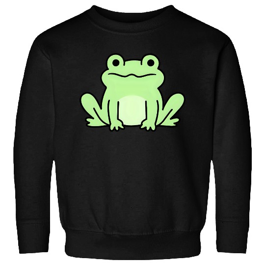 Lime Green Cartoon Frog Design Sweatshirts