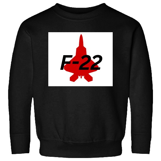 F-22 Stealth Fighter Silhouette Design Sweatshirts
