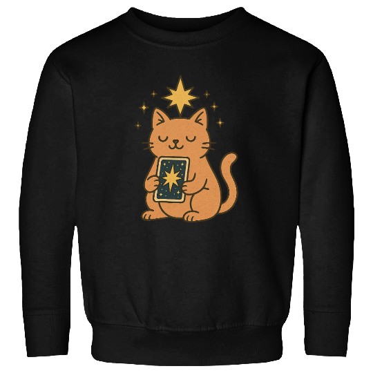 Celestial Cat Tarot Design Sweatshirts
