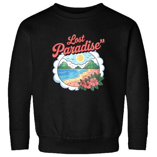 Lost Paradise Tropical Scene Sweatshirts