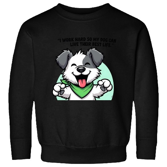 Joyful Dog Cartoon Design Sweatshirts