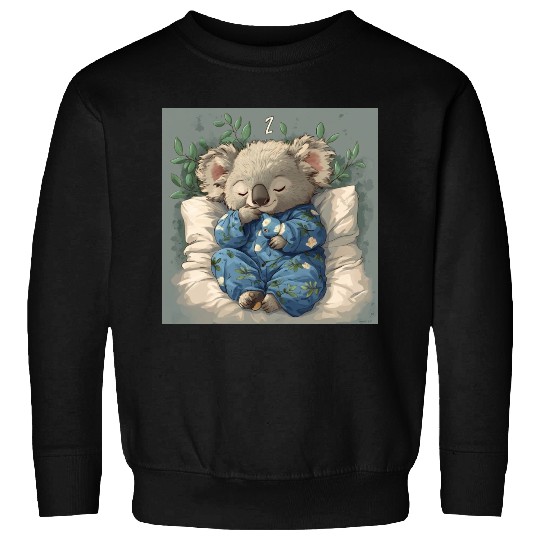 Cute Koala Sleeping in Pajamas Sweatshirts