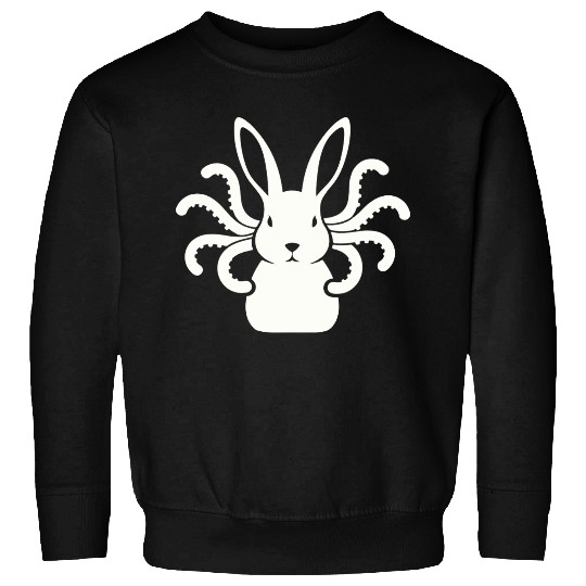 Octopus Bunny │Surreal White Cryptid Animal Mashup Sweatshirts