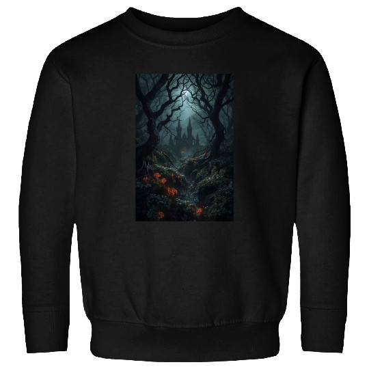 Enchanted Forest Castle Scene Sweatshirts