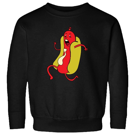 Hot Dog Animated and Playful Character Sweatshirts