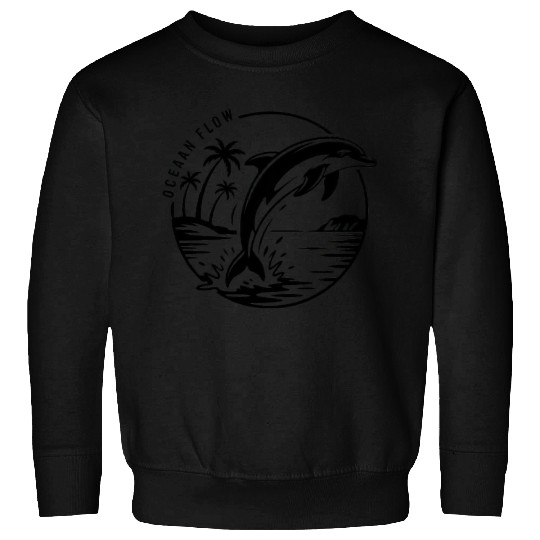 Dolphin Splash Ocean Scene Sweatshirts