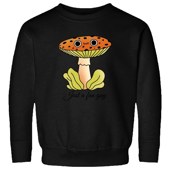 Whimsical Mushroom Cartoon Illustration Sweatshirts