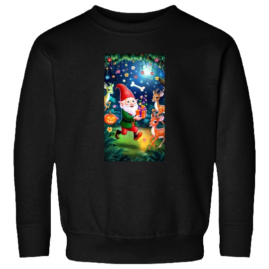 Enchanted halloween Christmas Scene with Reindeer Sweatshirts