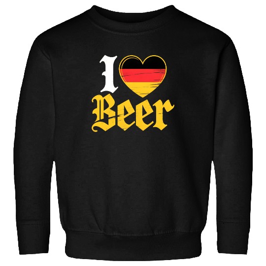 I Love Beer German Bier Funny Germany Flag Sweatshirts