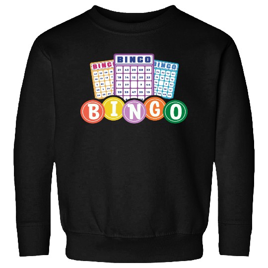 Colorful Bingo Player Fun Cards Sweatshirts