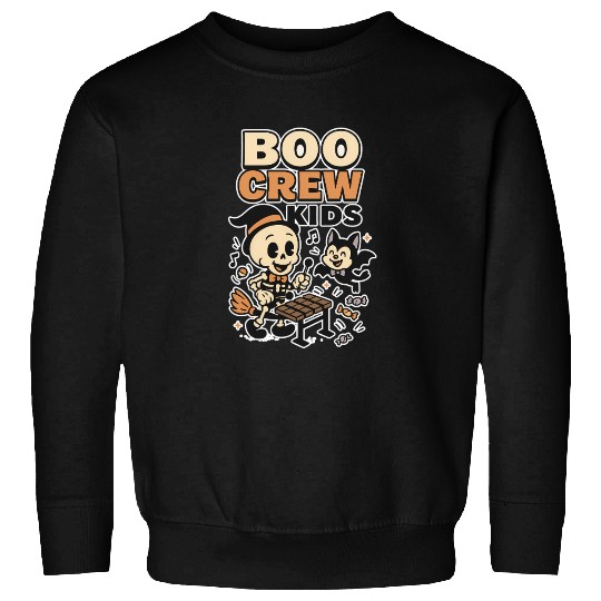 Halloween Skeleton and Bat Kids Sweatshirts