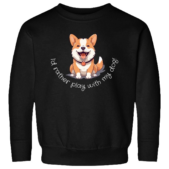 Joyful Corgi Playfulness Design Sweatshirts