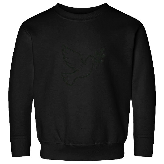 Elegant Doves with Olive Branch Design Sweatshirts