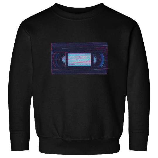 Retro VHS Tape Neon Glow Design Sweatshirts