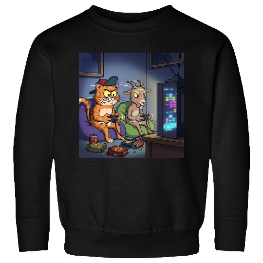Gaming Cat VS Goat Sweatshirts