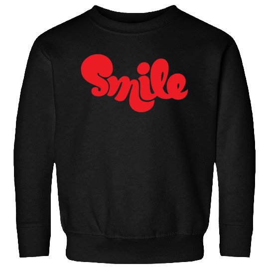 Vibrant Red Smile Typography Design Sweatshirts