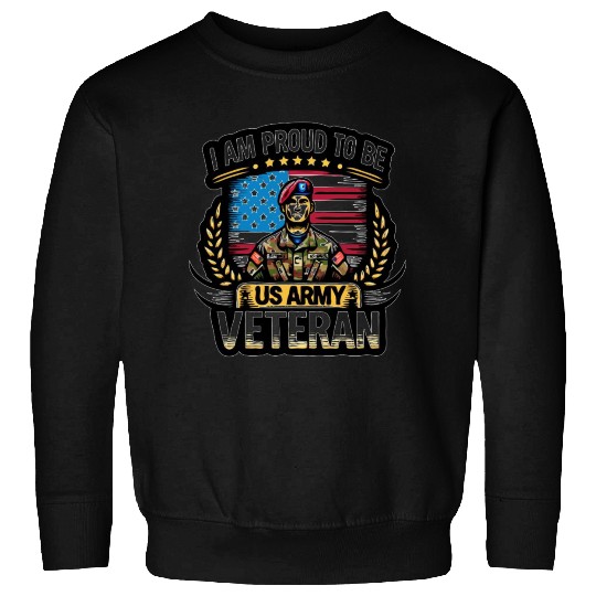 Proud US Army Vet Emblem Sweatshirts