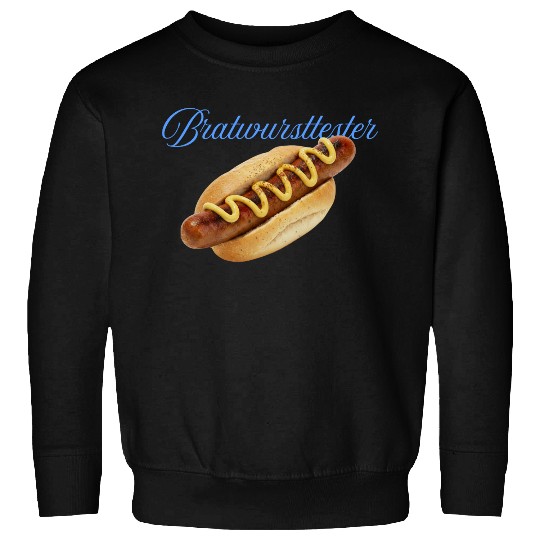 Hot Dog with Mustard Illustration Sweatshirts