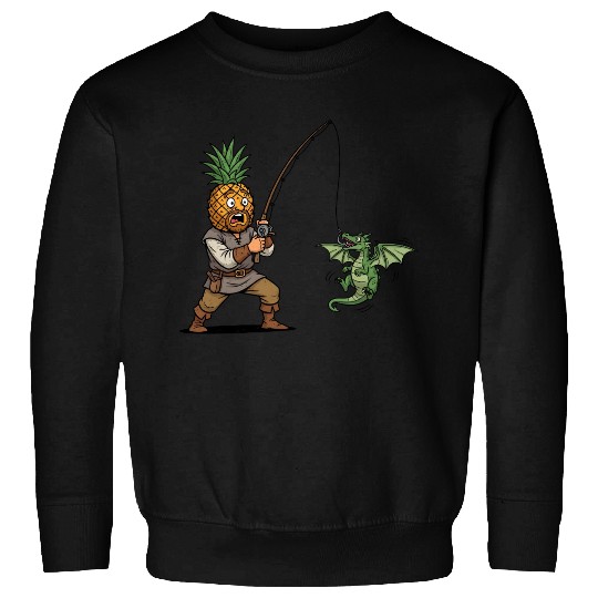 Tropical Fishing Adventure Illustration Sweatshirts