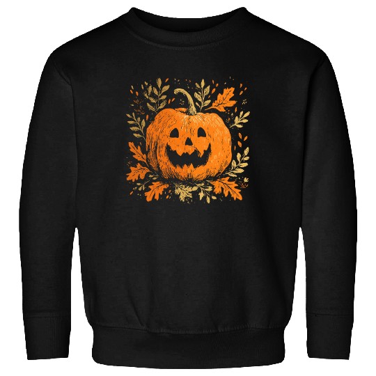 Fall Jack-o'-lantern Spooky Pumpkin Halloween  Sweatshirts