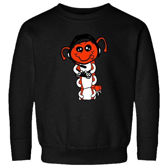 Gamer caterpillar nerd gaming controller consol Sweatshirts