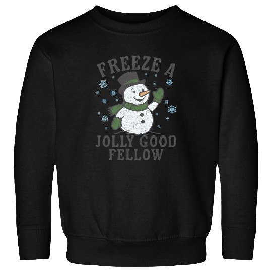 Frosty Snowman Jolly Greeting Design Sweatshirts