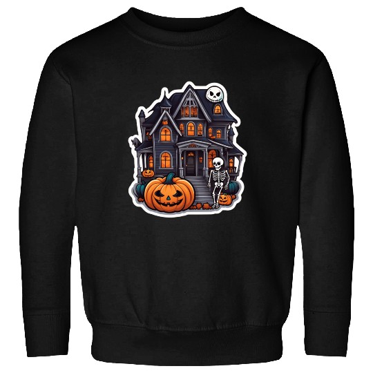 Haunted House Halloween Design Sweatshirts
