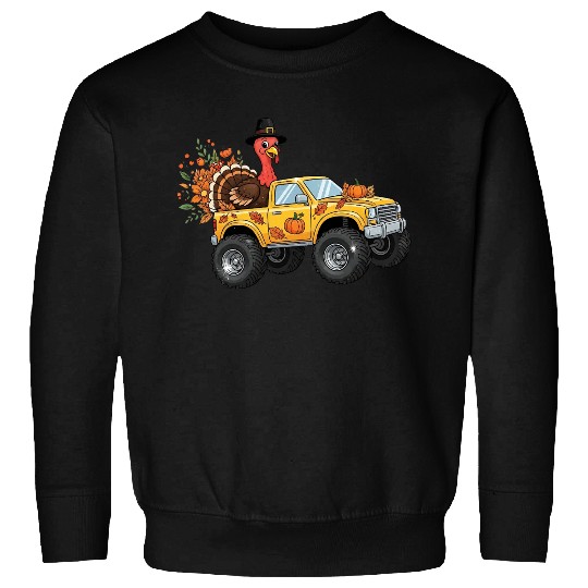 Autumn Thanksgiving Truck with Turkey Sweatshirts