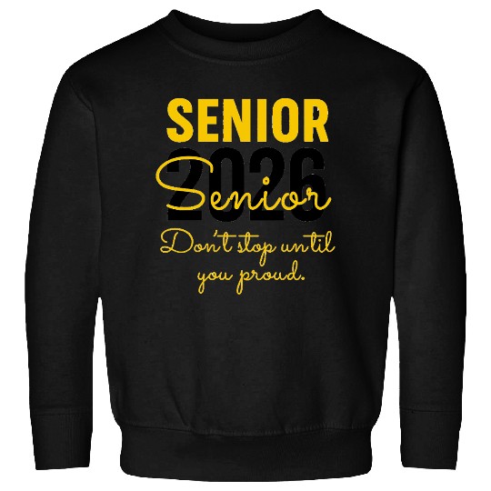 Senior 2026 Distressed Number Design Class of 2026 Sweatshirts