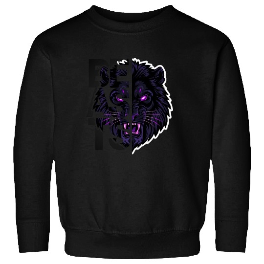 Neon Dark Lion Illustration Sweatshirts