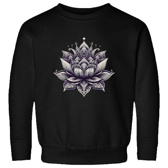 Intricate Lotus Mandala Design Sweatshirts