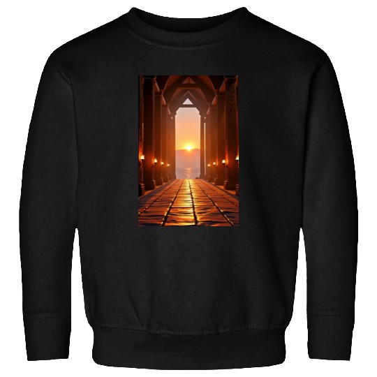 Hall of Embers Twilight over the Fjord Sweatshirts