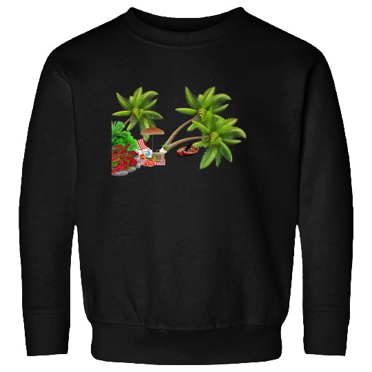 Tropical Island Paradise Scene Sweatshirts