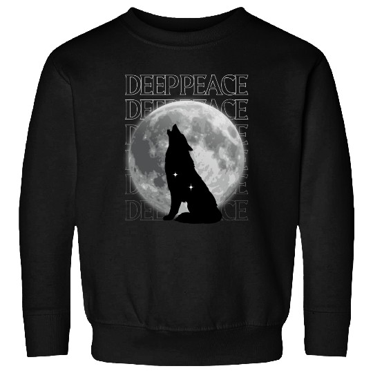Wolf Howling at Full Moon Design Sweatshirts