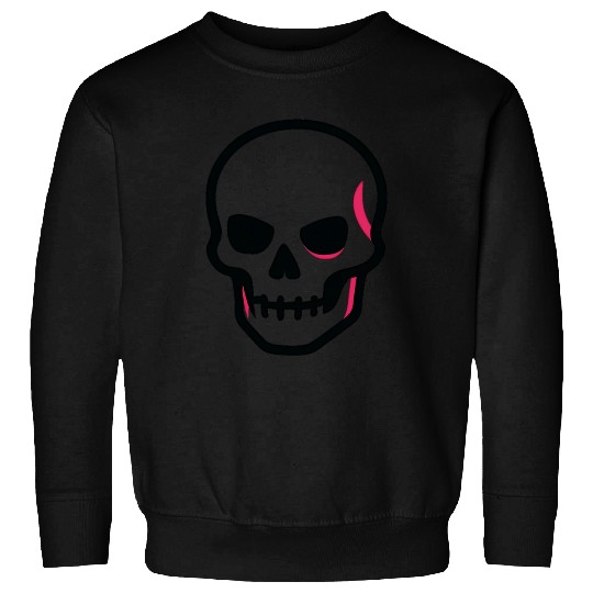 Neon Pink Skull Graphic Design Sweatshirts