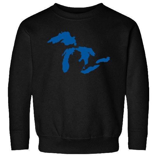 The Great Lakes Design Michigan SIlhouette Vector Sweatshirts