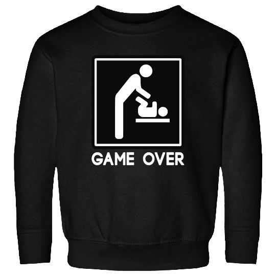 Game Over New Baby for Parent Dad Sweatshirts
