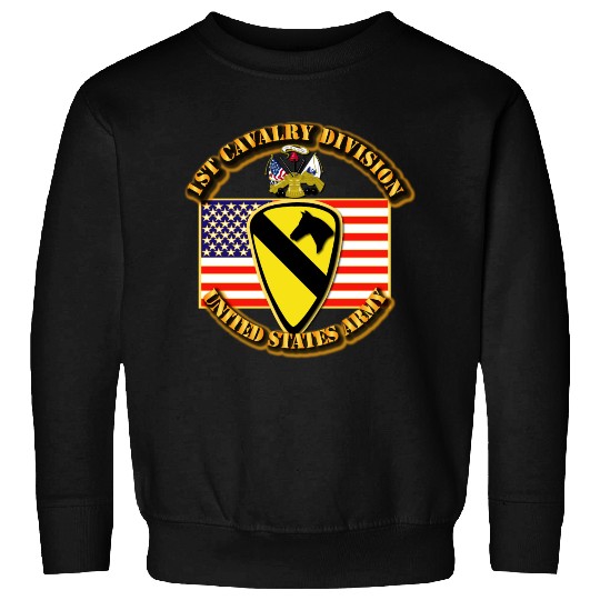 1st Cavalry Division w Flag Sweatshirts
