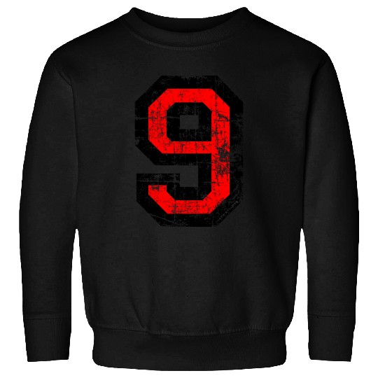 Number 9 (Distressed Red) Sweatshirts